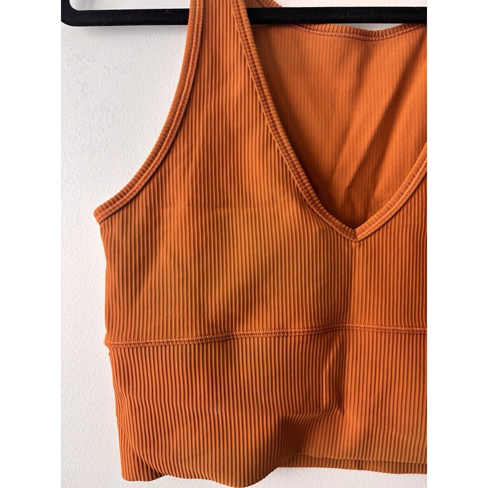 Lululemon Power Pivot Tank Top Rib Copper Butternut Brown Sz 8 Yoga Pilates - Picture 6 of 8